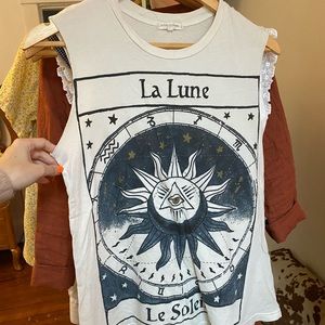Urban Outfitters graphic tee tank La Lune tarot